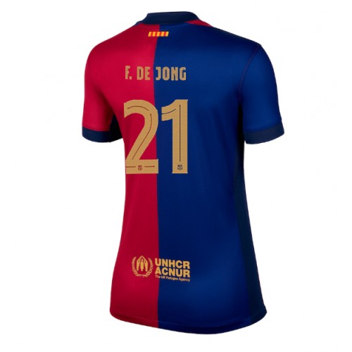 Dres Barcelona Frenkie de Jong #21 Domaci za Žensko 2024-25 Kratak Rukav